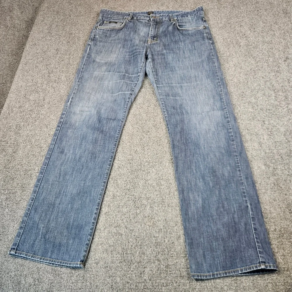 Hugo Boss Kansas Regular Fit Jeans Mens 36 Blue Italian Stretch Denim Pants